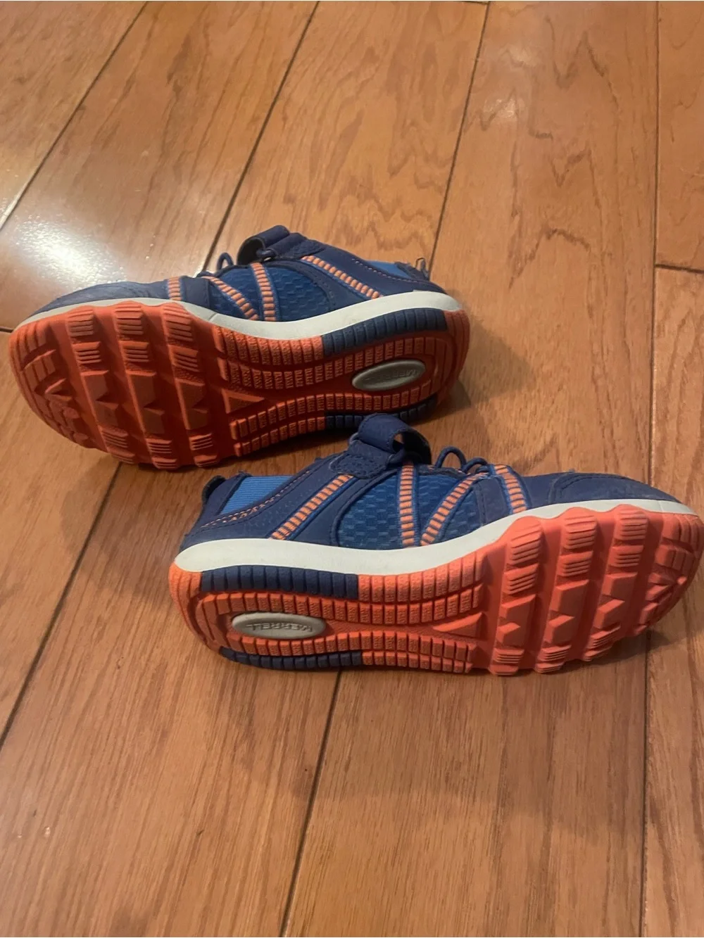 Merrell Kids Blue and Orange Sneakers - Velcro Closure and Elastic Laces